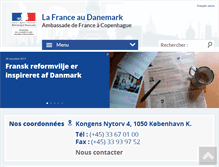 Tablet Screenshot of ambafrance-dk.org